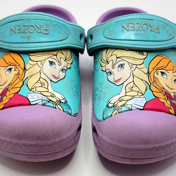Crocs Kids × Disney Frozen Elsa & Anna lilac clogs | Toddler 8/9 - Picture 7 of 7